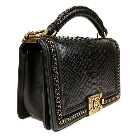 chanel gabrielle bag python|Chanel le boy python bag.